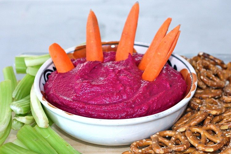 Blood-Red-Beet-Hummus-with-Carrot-Fingers-1-750x500