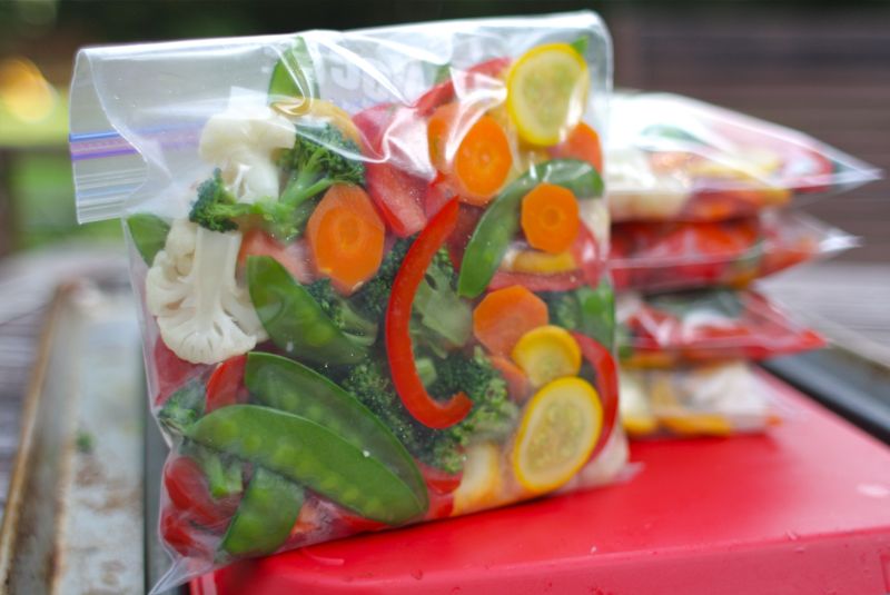 veggies freezer